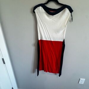 Boden Red and White Mini Dress